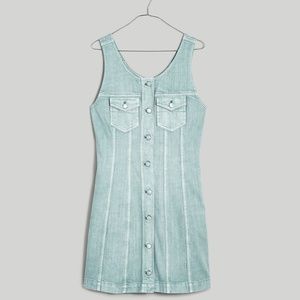 Madewell Denim Sleeveless Seamed Mini Dress